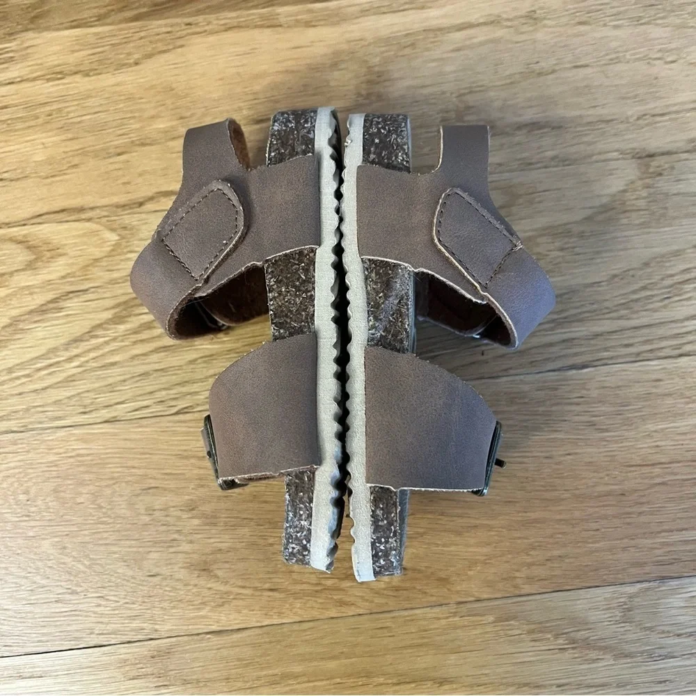 Brown Leather Sandals with Buckles